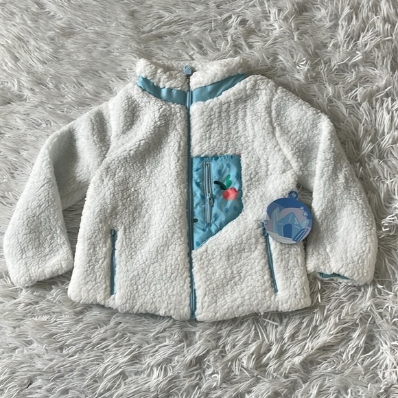 Cubcoats Girls Benne the Bunny Sherpa Jacket blue/white size 3 - Picture 3 of 11